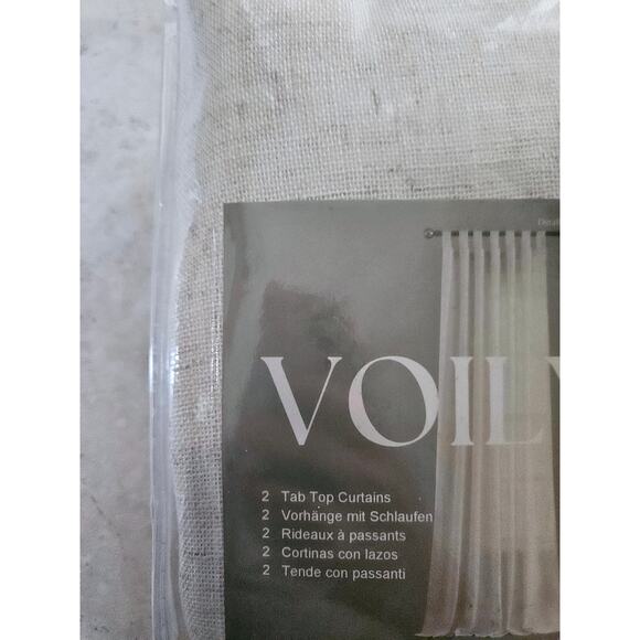 VOILYBIRD Natural Linen Semi Sheer Curtains Tab Top Curtains, 52" x 84" … - Picture 9 of 10